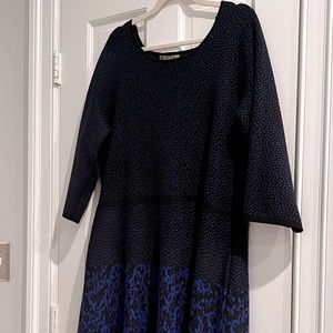 Long Sleeve Fit and Flare Sweater Dress 2X